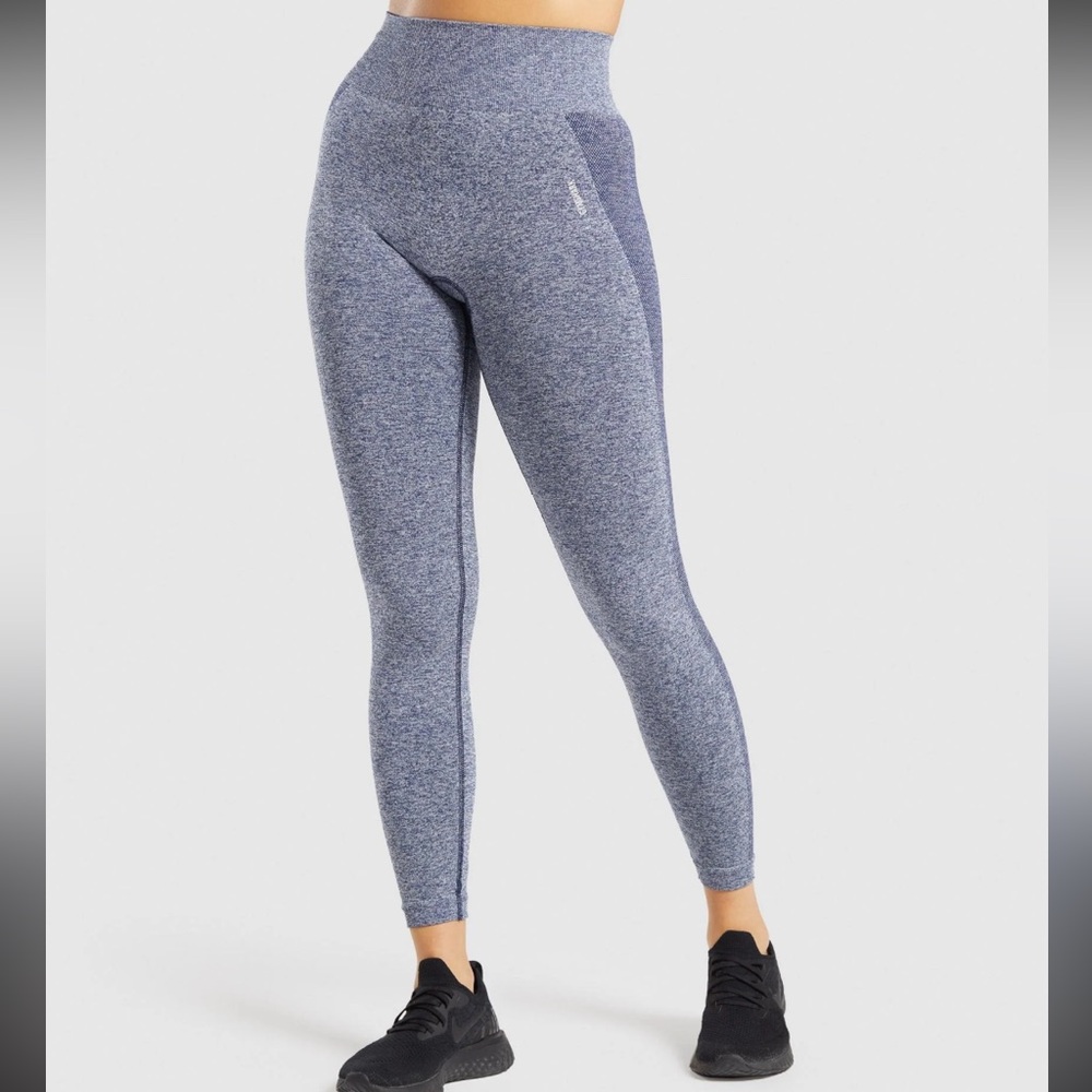 Gymshark High Flex Waist Leggings Blue Gray Women’s Size Small 💙 Like 🆕